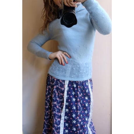 light blue knit