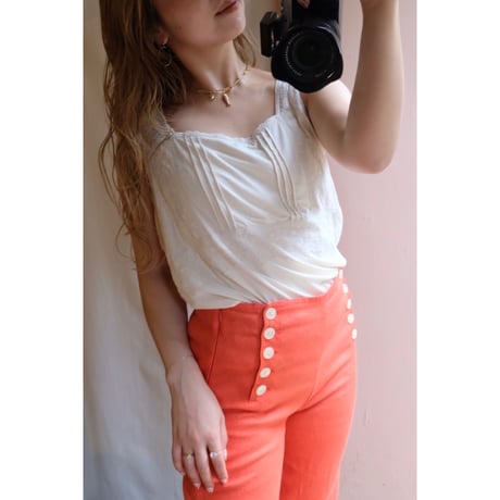 ivory embroidery tank top