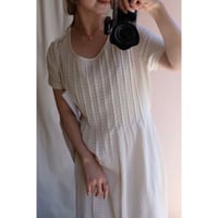 cream gingham check one-piece