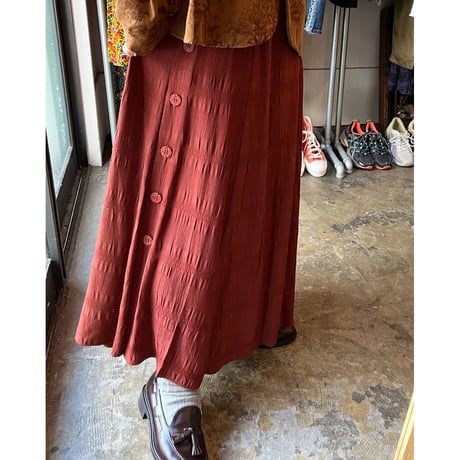 brick color skirt