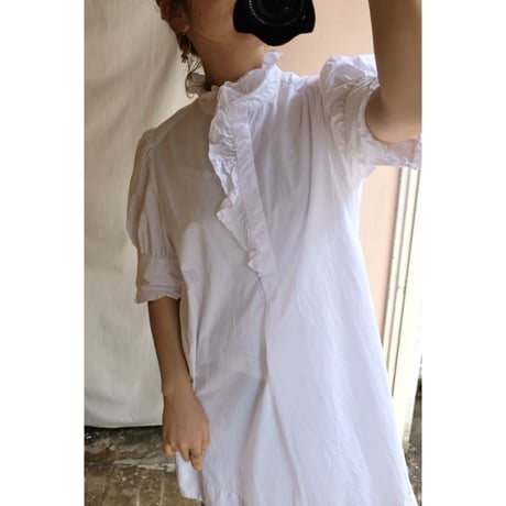 white frill  blouse