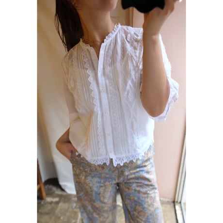 white embroidery blouse