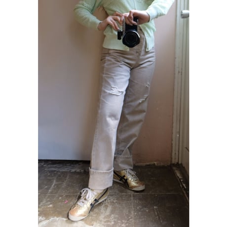 ivory denim pants