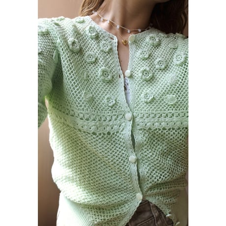melon crochet cardigan
