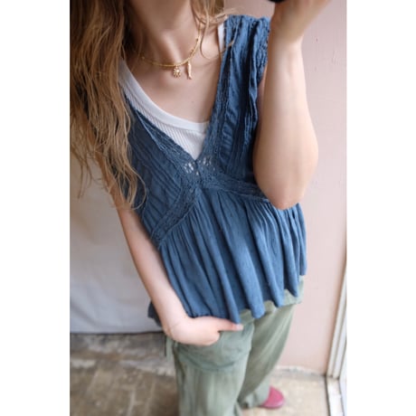 dusty blue tank top