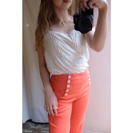 ivory embroidery tank top