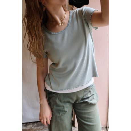 mint green T-shirt