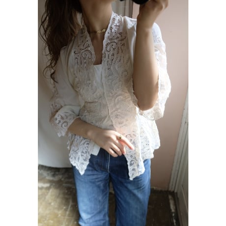 vintage white blouse