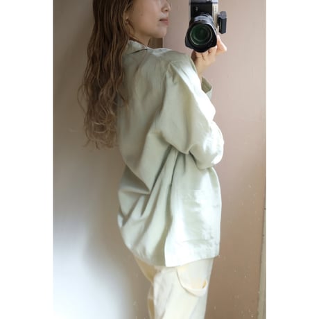 mint green jacket