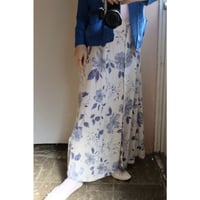blue flower skirt