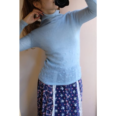 light blue knit