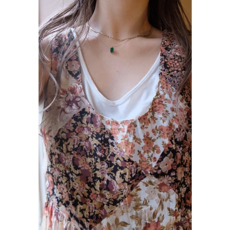 flower pleats one-piece