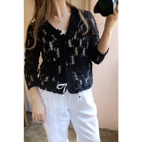 black flower jacket
