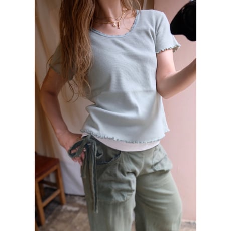mint green T-shirt