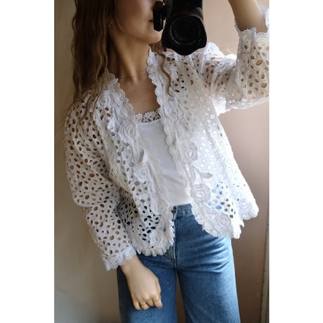 flower dot blouse