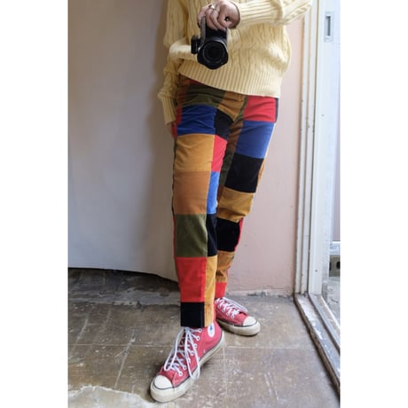 colorful patchwork pants
