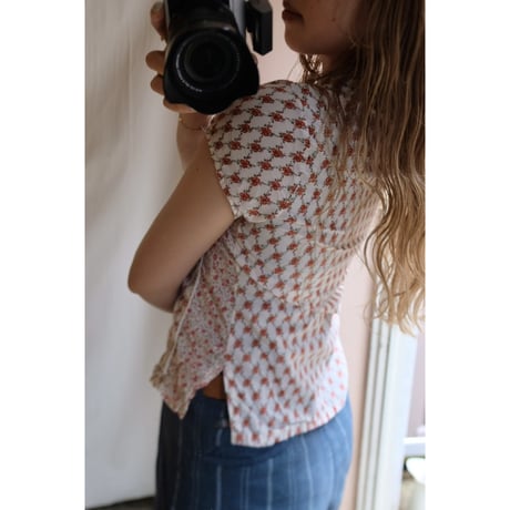 flower french sleeve blouse
