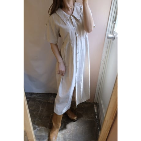 beige linen one-piece