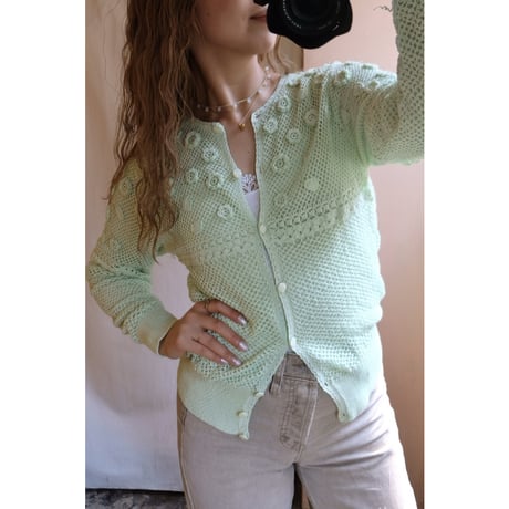 melon crochet cardigan