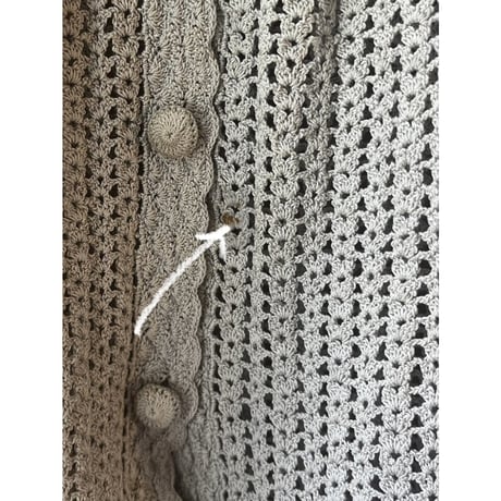gray crochet cardigan