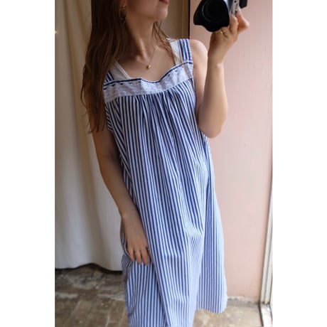 blue stripe one-piece