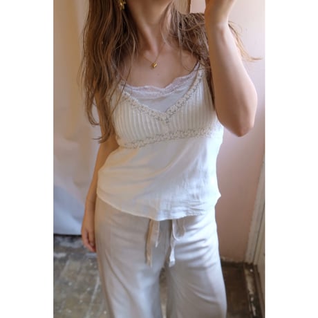 white lace camisole