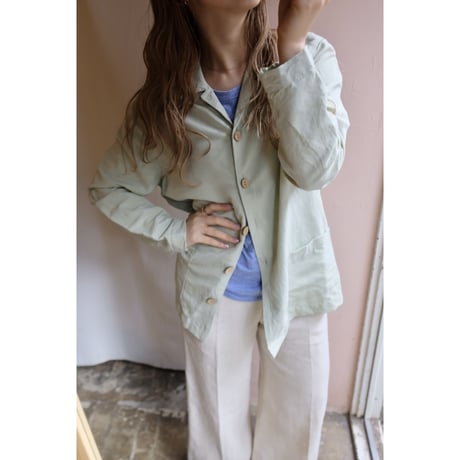 mint green jacket
