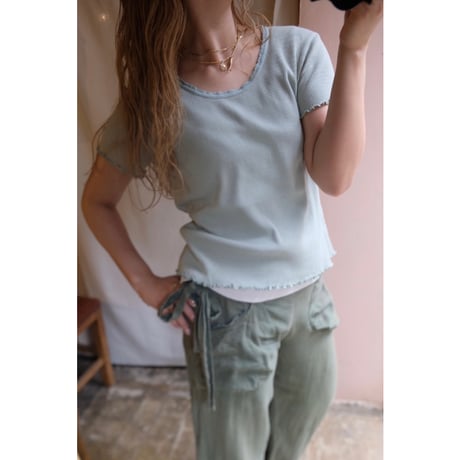 mint green T-shirt