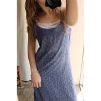 blue flower one-piece