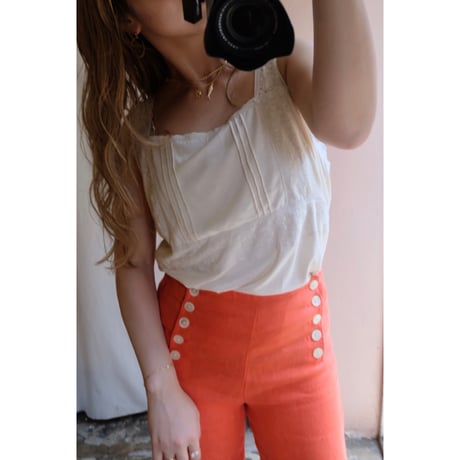 ivory embroidery tank top
