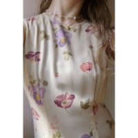beige flower one-piece
