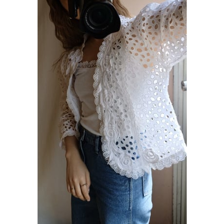 flower dot blouse