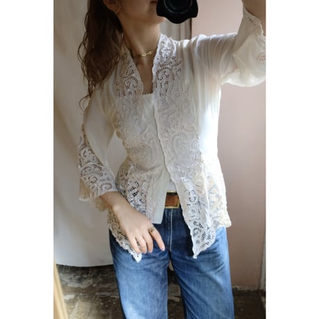vintage white blouse