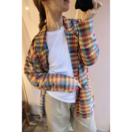 colorful check jacket