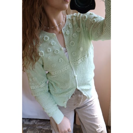 melon crochet cardigan