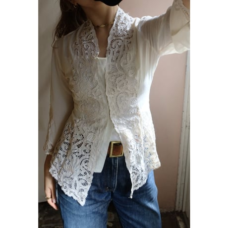vintage white blouse
