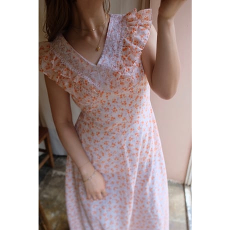 orange flower one-piece