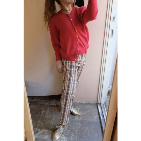 brown tartan check  pants