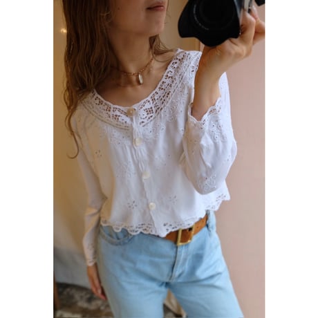 white lace blouse