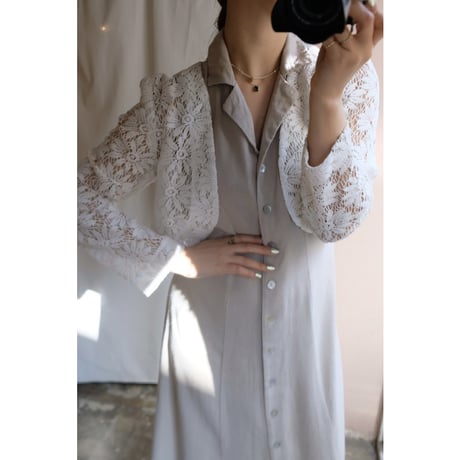beige silk one-piece