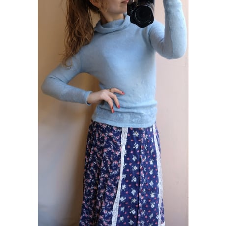 light blue knit