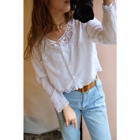 white lace blouse