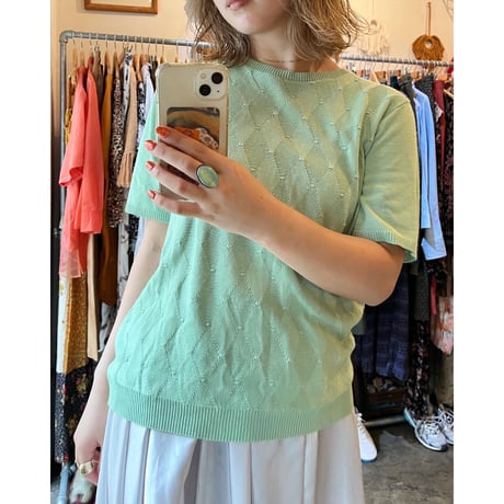 pastel green summer knit