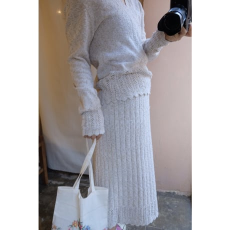 ivory knit set up