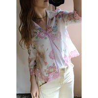 pink flower  blouse
