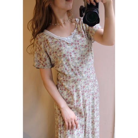green flower one-piece