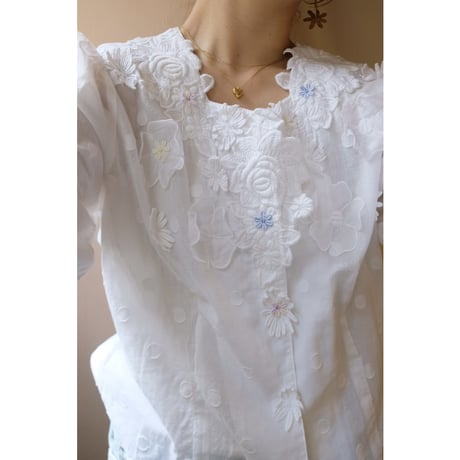 flower dot blouse
