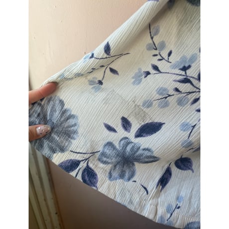 blue flower skirt
