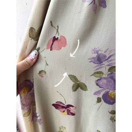 beige flower one-piece