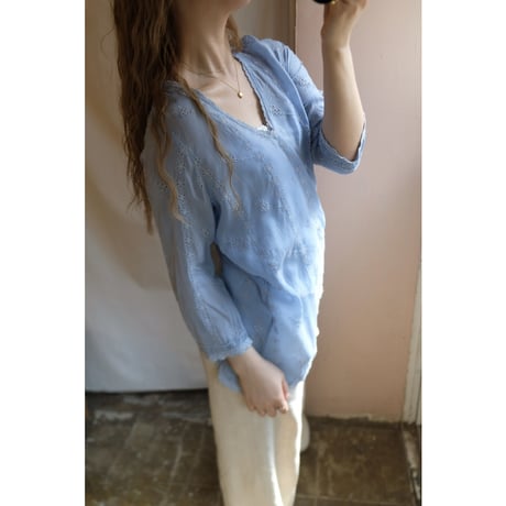 blue design blouse